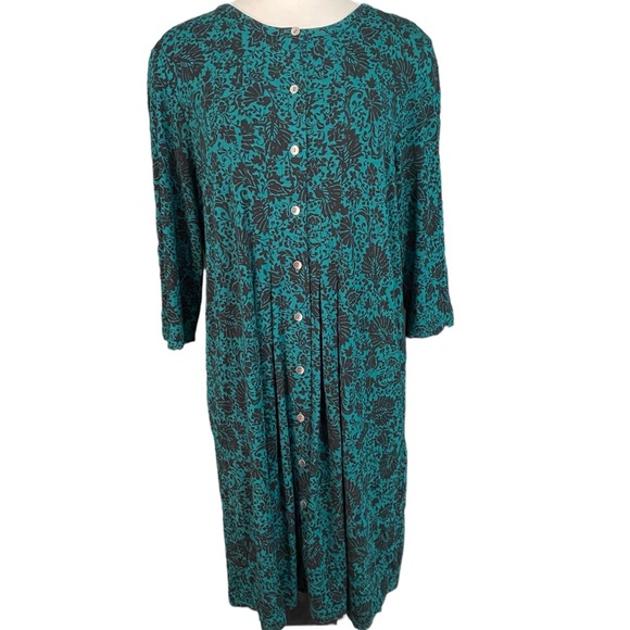 J. Jill Dresses & Skirts - NWT J.jill green paisley dress  sz- Lg petite